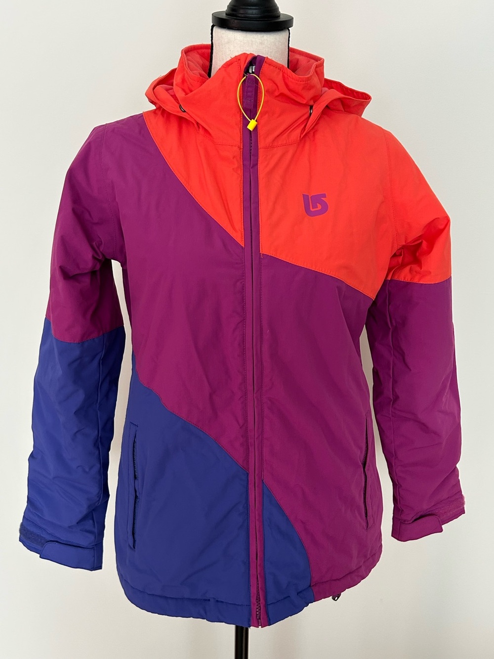 Burton Girls DRYRIDE Colorblock Snowboard Ski Jacket Purple Coral Youth SZ L